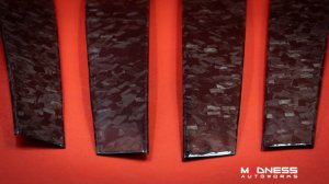 Alfa Romeo Stelvio Exterior Door Pillars - Carbon Fiber - Forged Carbon - 4pc Set